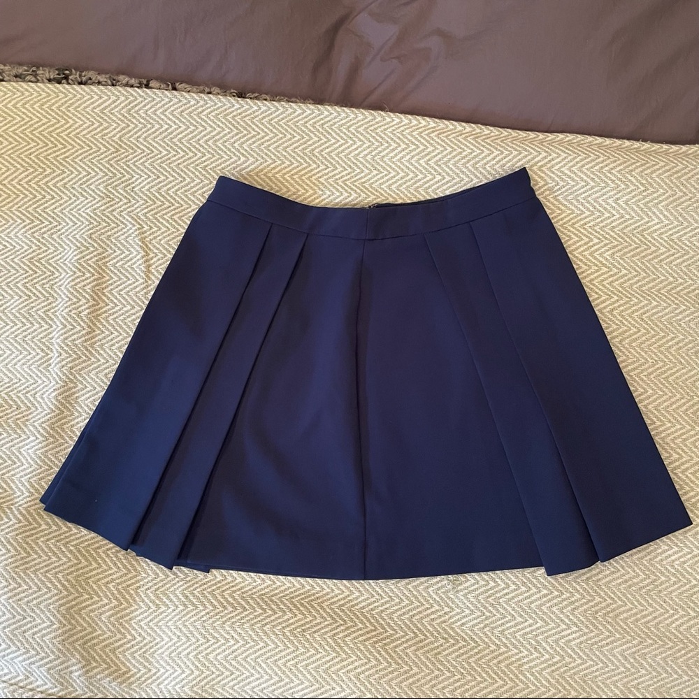 Forever 21 Navy Blue Pleated Skirt